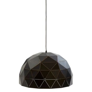 Mateo Large Black and Copper Dome Pendant Light 2