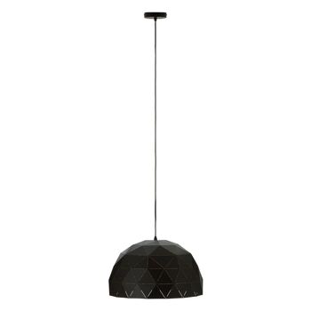 Mateo Medium Black and Copper Dome Pendant Light 1