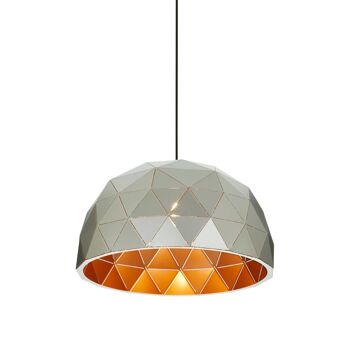 Mateo Medium Silver Dome Pendant Light 3