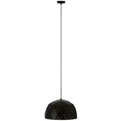 Mateo Small Black and Copper Dome Pendant Light