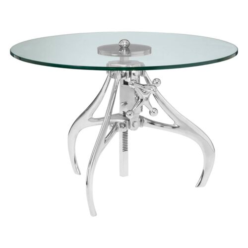 Maxi Crank Mechanism Metal/Glass Table