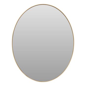 Medium Gold Finish Oval Wall Mirror 1