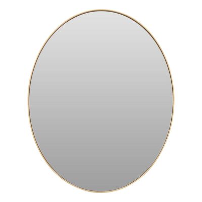 Medium Gold Finish Oval Wall Mirror