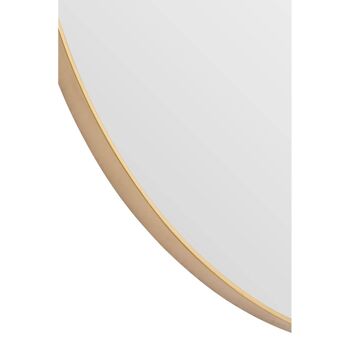 Medium Gold Finish Oval Wall Mirror 3