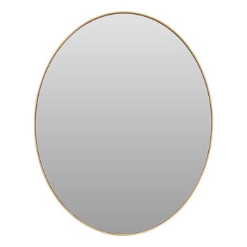 Medium Gold Finish Oval Wall Mirror 5