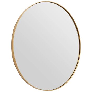 Medium Gold Finish Oval Wall Mirror 6