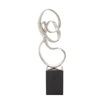 Mirano Nickel Finish Knot Sculpture 1