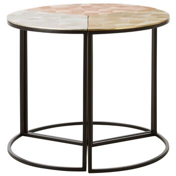 Mirano Set of 3 Assorted Round Side Tables 1