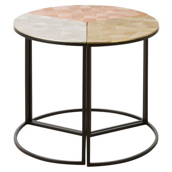 Mirano Set of 3 Assorted Round Side Tables 2