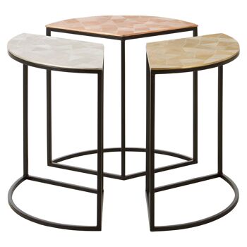 Mirano Set of 3 Assorted Round Side Tables 3