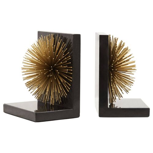 Mirano Set of Two Starburst Black Bookends