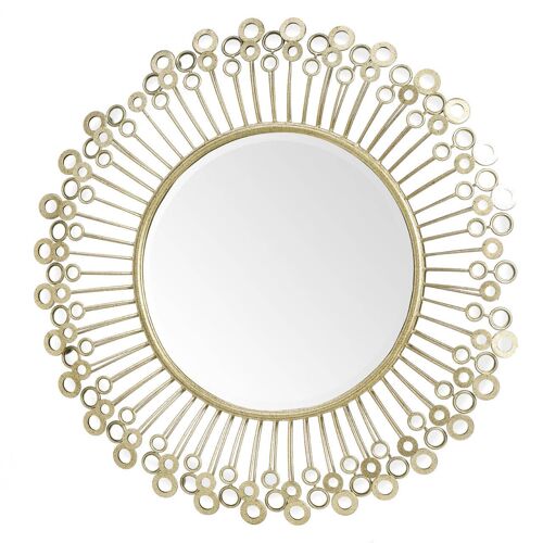 Mirrored Disc Detail Wall Mirror