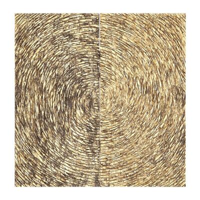 Modello Wood Carving Gold Finish Wall Art