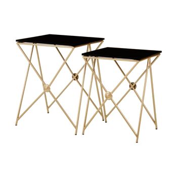 Monroe Gold Finish Side Tables 2