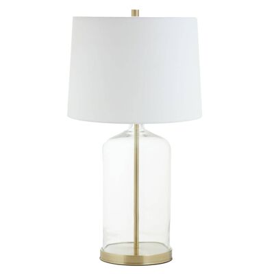 Nadia White Fabric Shade Table Lamp