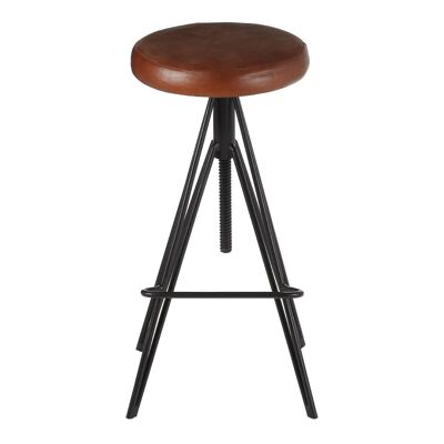 Nandri Round Leather Stool