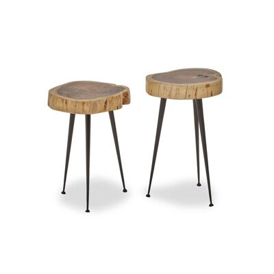 Nandri Set of 2 Acacia Wood Side Tables