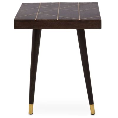 Naro Mango Wood And Gold Finishing Side Table