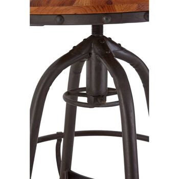 New Foundry Fir Wood and Metal Bar Chair 7