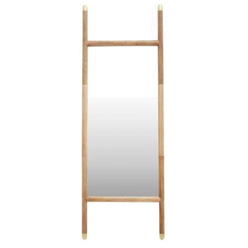 Nirav Natural Wooden Frame Mirror