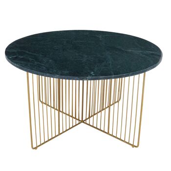 Nirva Green Marble / Gold Frame Coffee Table 3