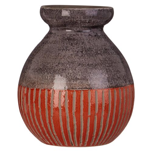Nova Orange Earthenware Vase