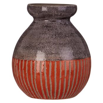 Nova Orange Earthenware Vase 1
