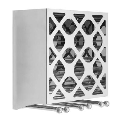 Novo 12 Bottle Silver Finish Wine Rack