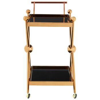 Novo 2 Tier Rose Gold / Cross Design Trolley 3