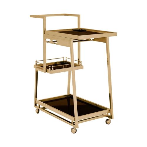 Novo 3 Tier Gold Finish Trolley