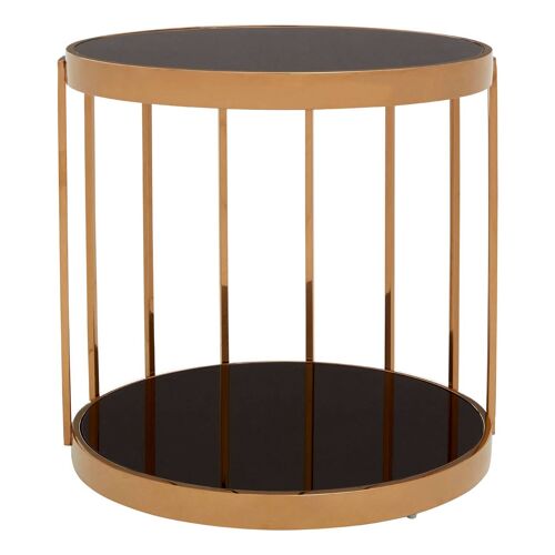 Novo Rose Gold Cage Design Side Table