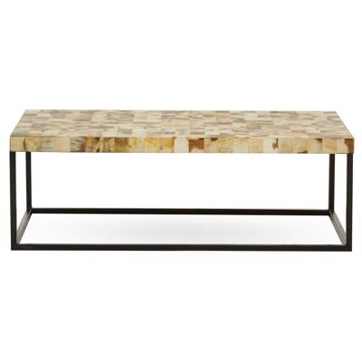 Obra Cream Shell Rectangle Coffee Table