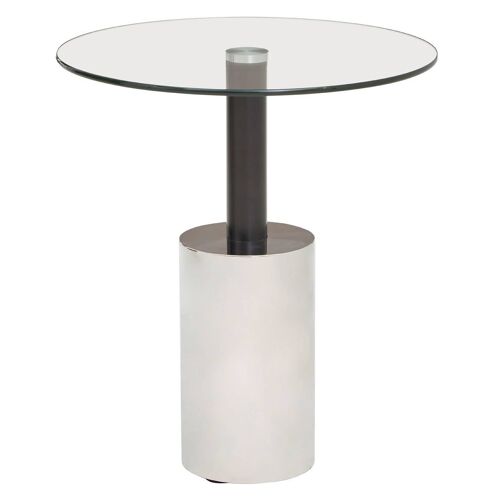 Oria End Table with Silver Base