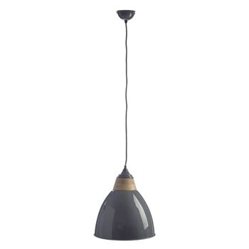 Oslo Large Grey Bell Shaped Pendant Light 1