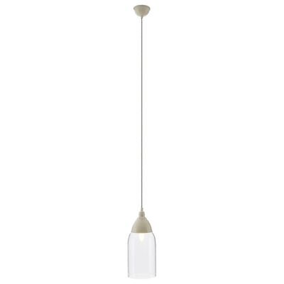 Oslo White Glass and Iron Pendant Light