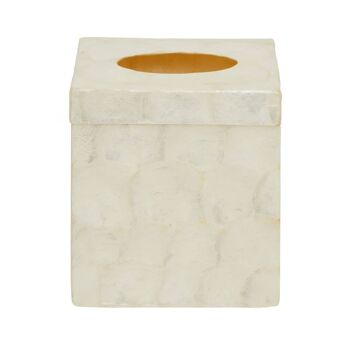 Palu White Square Tissue Box 1