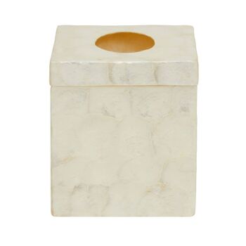 Palu White Square Tissue Box 3