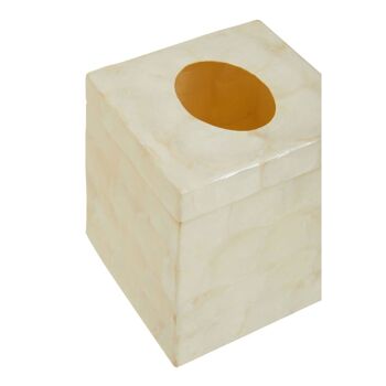 Palu White Square Tissue Box 4