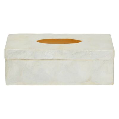 Palu White Tissue Box