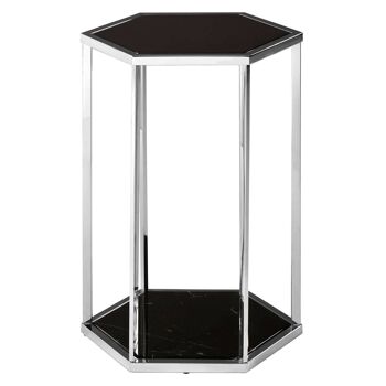 Piermount Black and Silver End Table 1