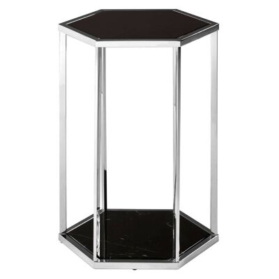 Piermount Black and Silver End Table