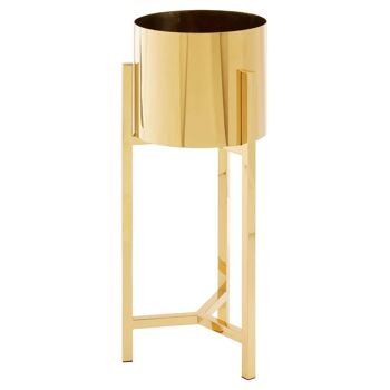 Piermount Large Gold Finish Planter 4