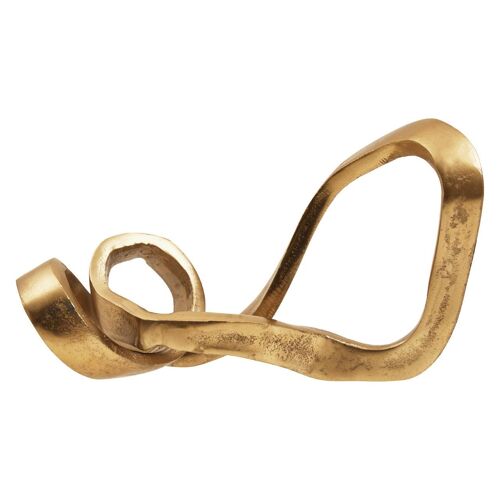 Prato Gold Finish Abstract Knot Sculpture
