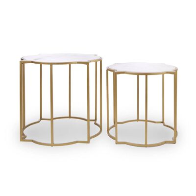 Rabia Set of 2 Tables With Quatrefoil Top