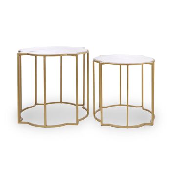 Rabia Set of 2 Tables With Quatrefoil Top 1