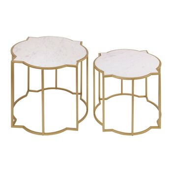 Rabia Set of 2 Tables With Quatrefoil Top 2