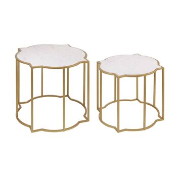 Rabia Set of 2 Tables With Quatrefoil Top 3