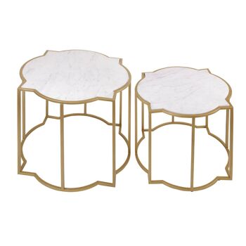 Rabia Set of 2 Tables With Quatrefoil Top 4