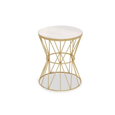 Rabia Side Table With Pinched Base