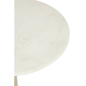 Rabia White Marble Side Table 7